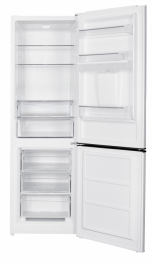 Combina frigorifica Heinner HC-HM313WDE++, 313 l, Clasa E, Dozator de apa, Control electronic cu termostat ajustabil, Lumina LED, Decoratiuni cromate, H 185.8 cm, Alb