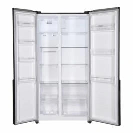 Side By Side Heinner HSBS-HM422NFGBKE++, 442 L, No Frost, Clasa E, Display, Smart, H 176.5 Cm, Sticla Neagra