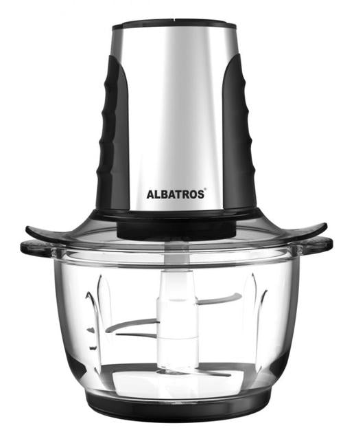 TOCATOR DE LEGUME ALBATROS TC500X,500 W,2 VITEZE,VAS TOCARE DIN STICLA 1.2 L,CONECTORI METALICI,2 CUĂ„ĹšĂ‚â‚¬ĹžITE DUBLE DETAĂ„ĹšĂ‚â€žËABILE,NEGRU/INOX Albatros