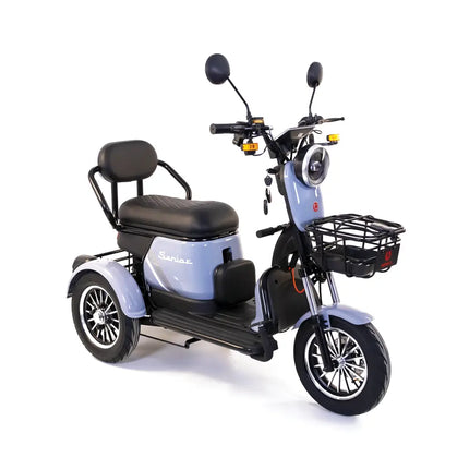 TRICICLU ELECTRIC ROTAKT SENIOR MOTOR 1000W VITEZÄ 25 KM/H AUTONOMIE 62 KM BATERIE PLUMB-ACID 60V 20AH GREUTATE MAXIMÄ 187 KG Rotakt