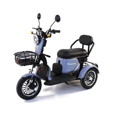 TRICICLU ELECTRIC ROTAKT SENIOR MOTOR 1000W VITEZÄ 25 KM/H AUTONOMIE 62 KM BATERIE PLUMB-ACID 60V 20AH GREUTATE MAXIMÄ 187 KG Rotakt