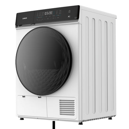 USCĂTOR DE RUFE CU POMPĂ DE CĂLDURĂ SAMUS SWDP-918, 9 KG, 18 PROGRAME, CLASĂ E, ALB Samus