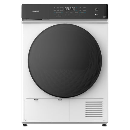 USCĂTOR DE RUFE CU POMPĂ DE CĂLDURĂ SAMUS SWDP-918, 9 KG, 18 PROGRAME, CLASĂ E, ALB Samus
