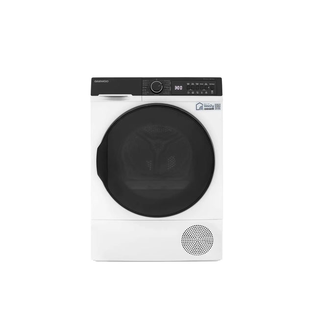 USCATOR DE RUFE DAEWOO DDR-XV9A/C, POMPA DE CALDURA, 9 KG, CLASA C, FUNCTIE WI-FI, DESIGN: PANOU T2 NEGRU + USA XXL NEAGRA, NEGRU